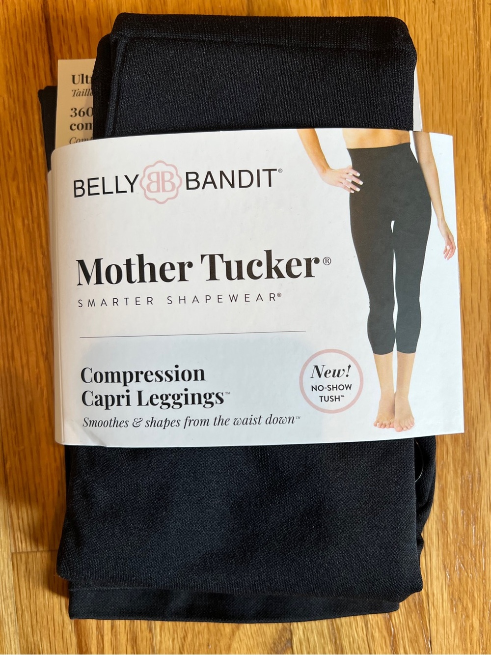 Belly Bandit Black Mother Tucker Compression Capri Leggings